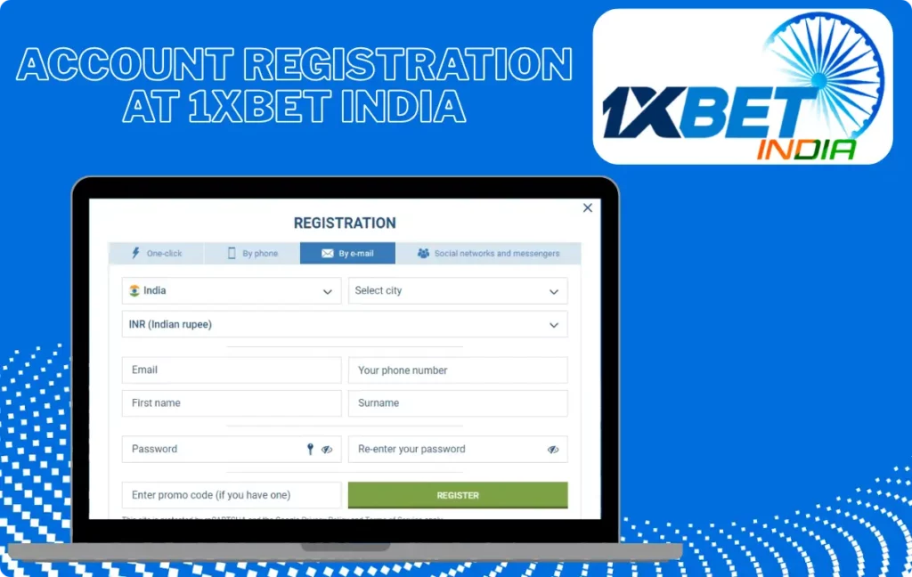 Account Registration at 1xBet India