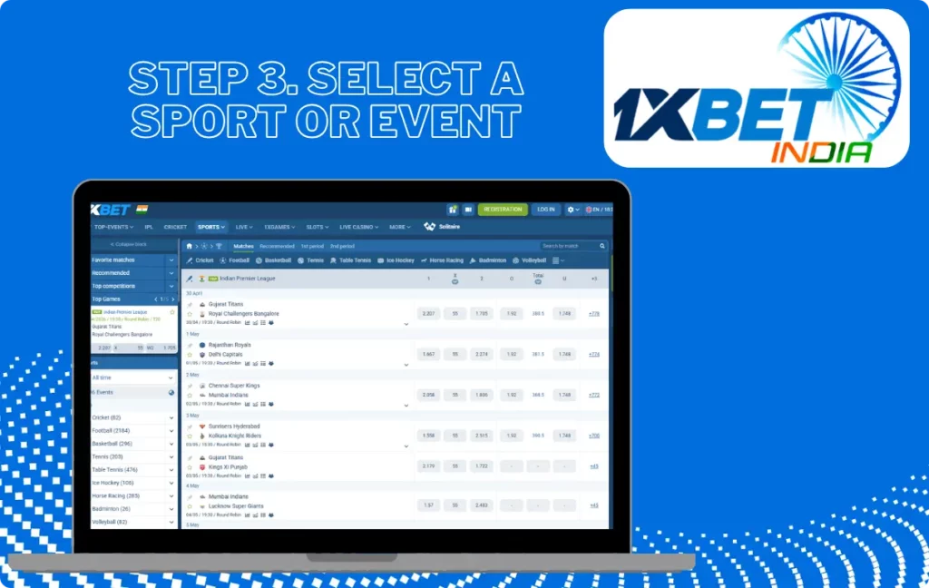 Select a Sport or Event