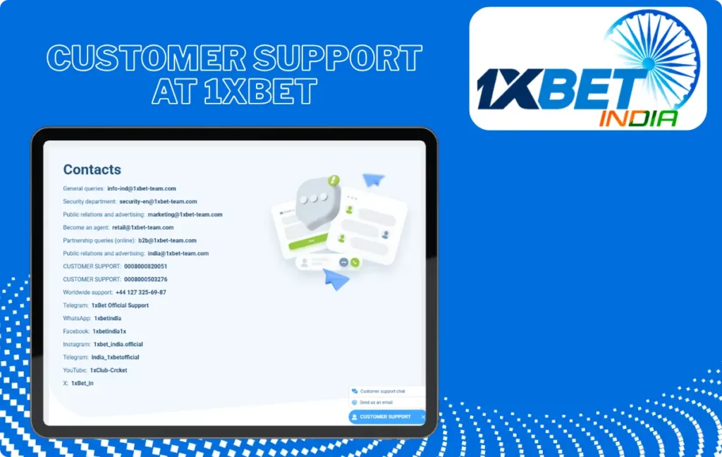 Customer Support at 1xBet